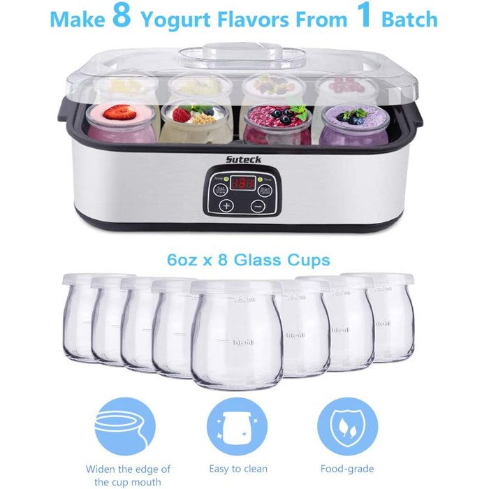 Suteck Yogurt Maker Automatic Digital Yoghurt Maker Machine Wayfair